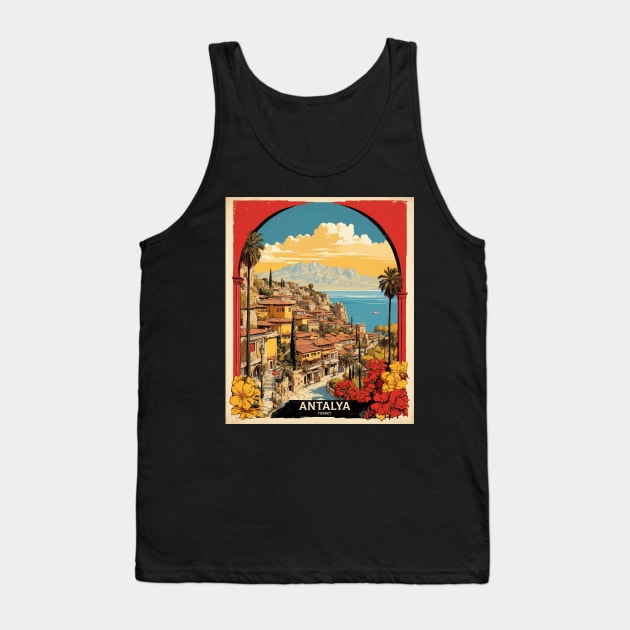 Antalya Turkey Vintage Retro Travel Tourism Tank Top by TravelersGems